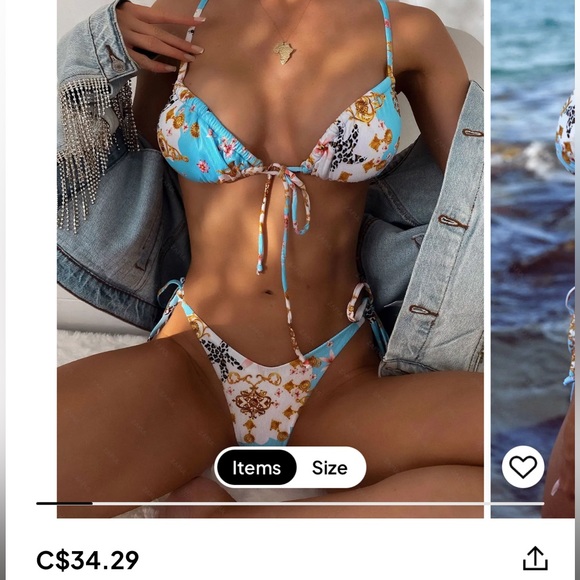 ZAFUL bikini, worn once, perfect condition. Cheeky. - Picture 2 of 4